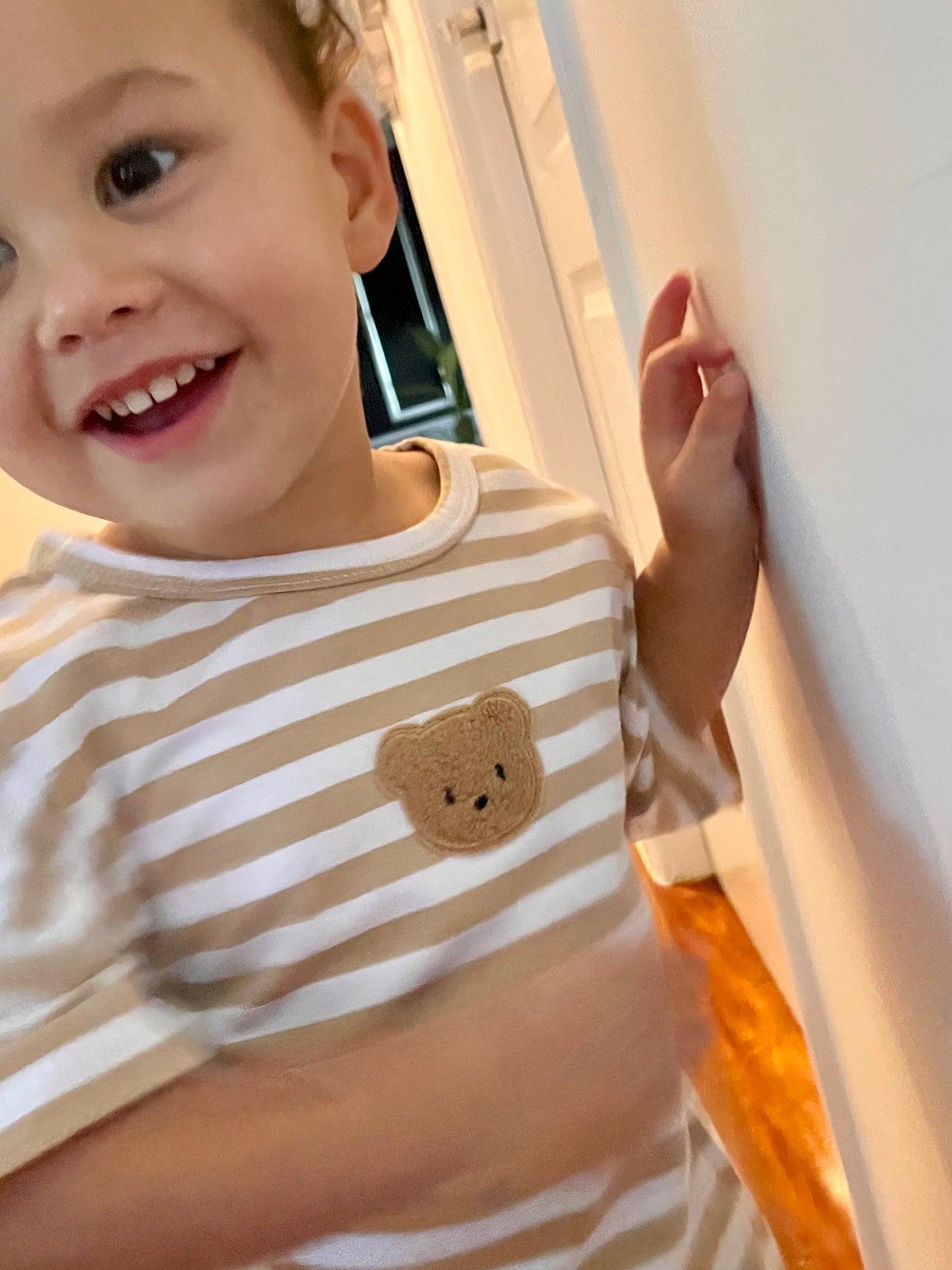 Stripey knit oversized Tee