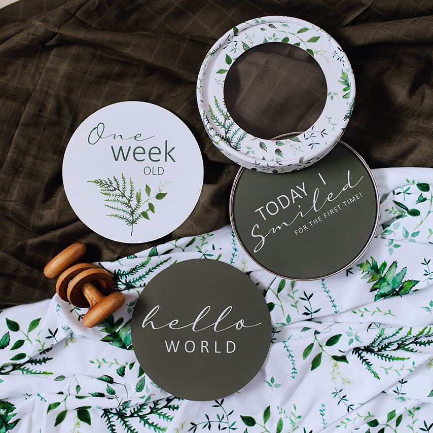 Milestone Cards- Olive