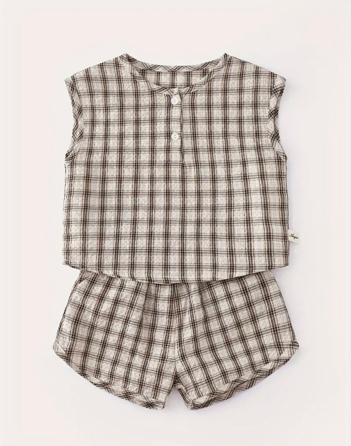 Vintage plaid two-piece set