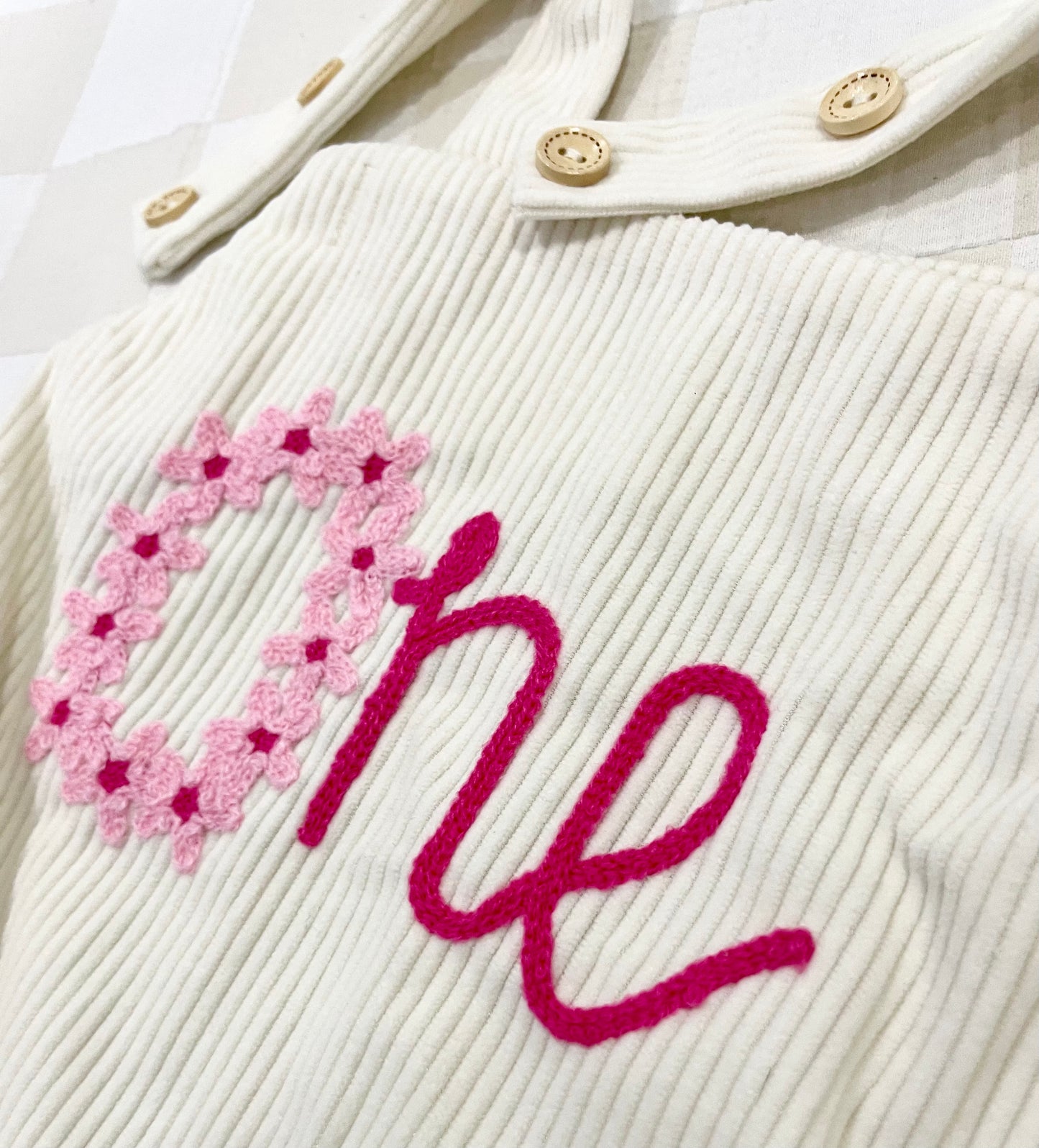 FIRST Birthday Romper Pink