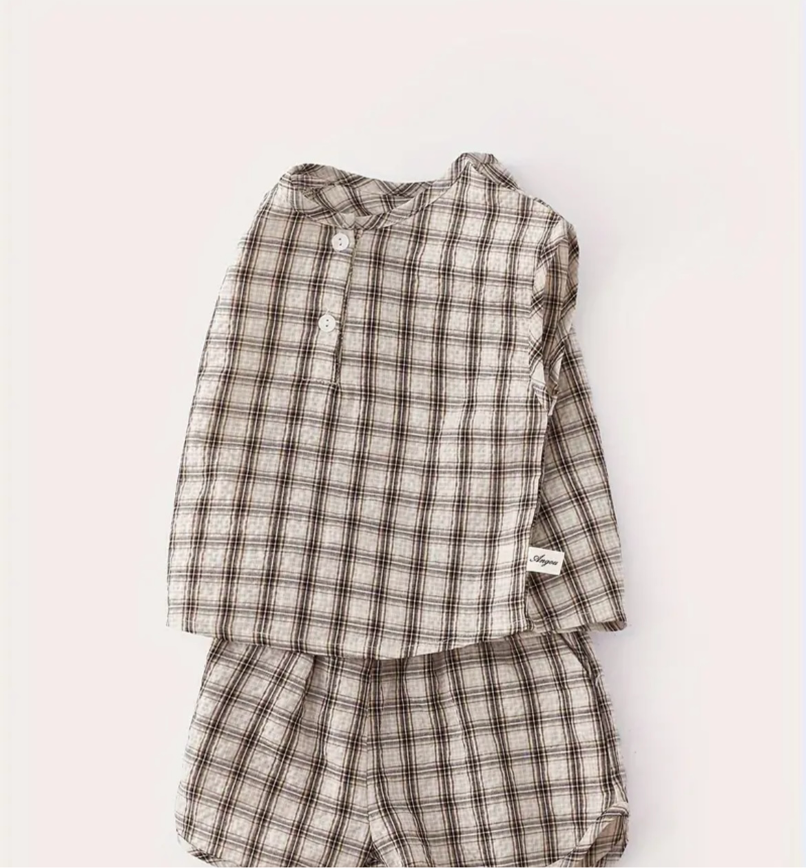 Vintage plaid two-piece set