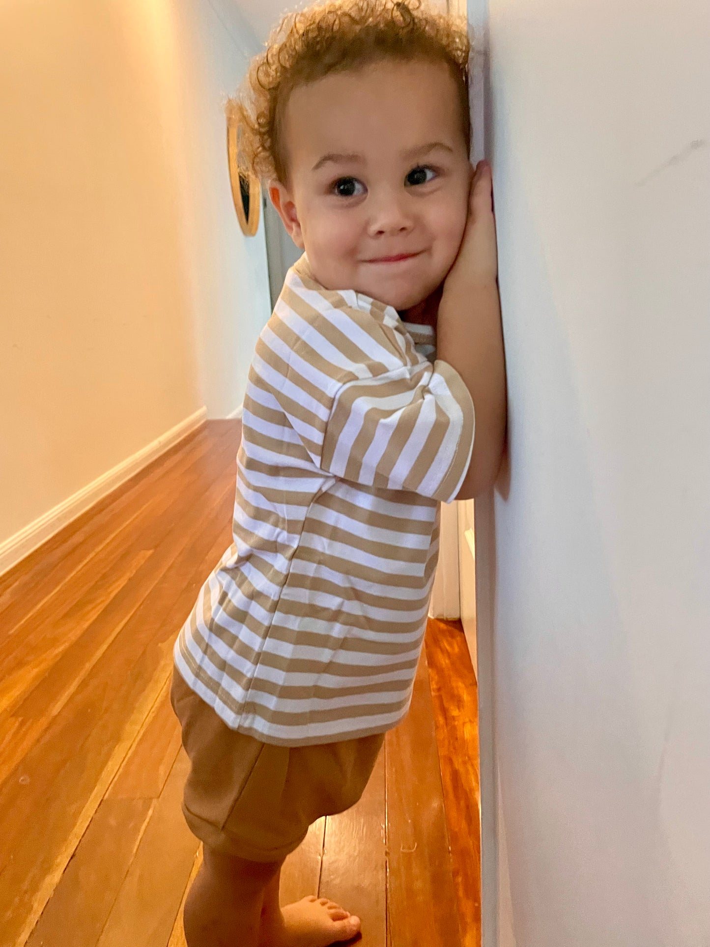 Stripey knit oversized Tee