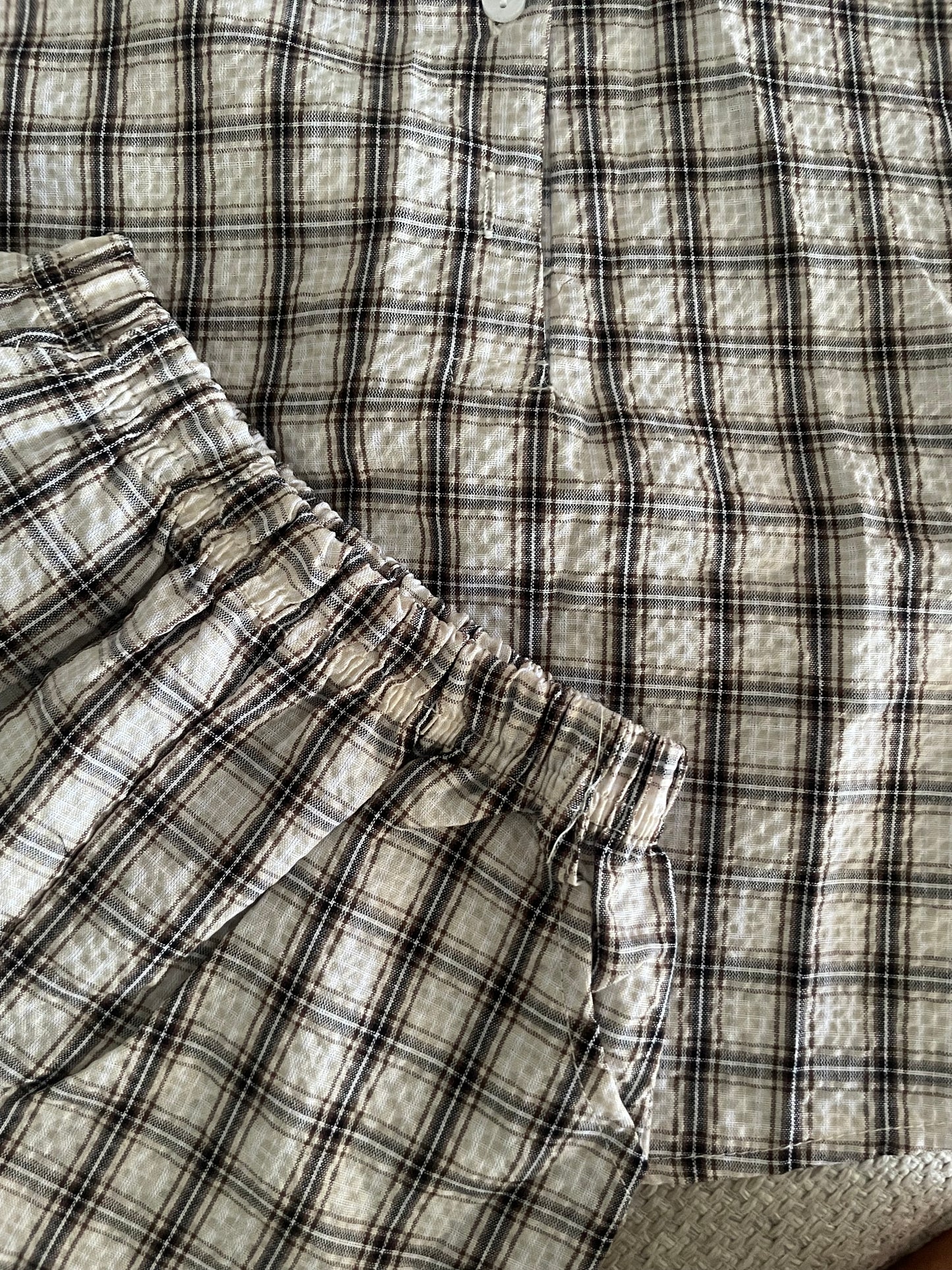 Vintage plaid two-piece set