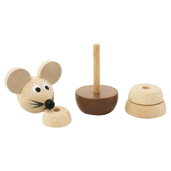 Wooden Mouse Stacking Puzzle