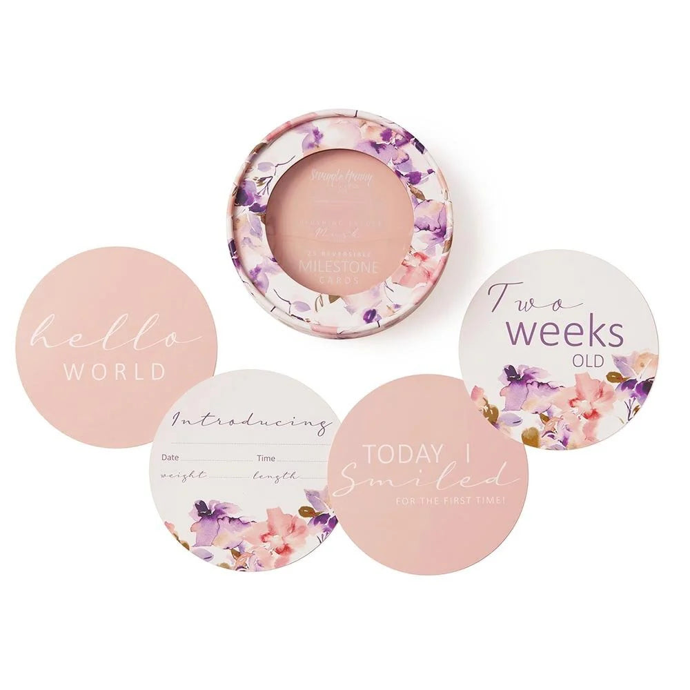 Milestone cards - Musk Pink